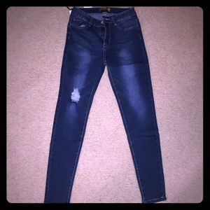 Skinny ripped jeans